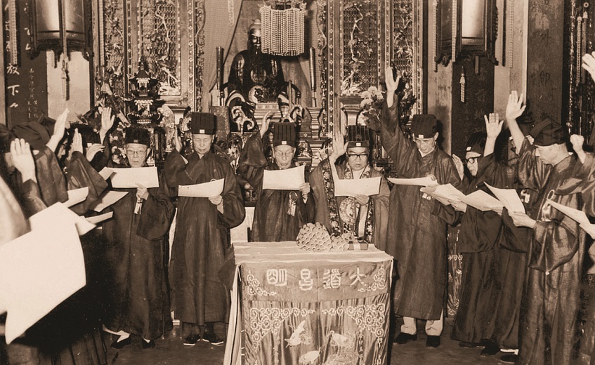 蓬瀛仙館理監事宣誓儀式，約1970年代攝。